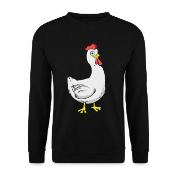 Poulet poulet poussin - Sweat-shirt Unisexe - noir - Devant - Alina (178cm) & Michal (187cm)