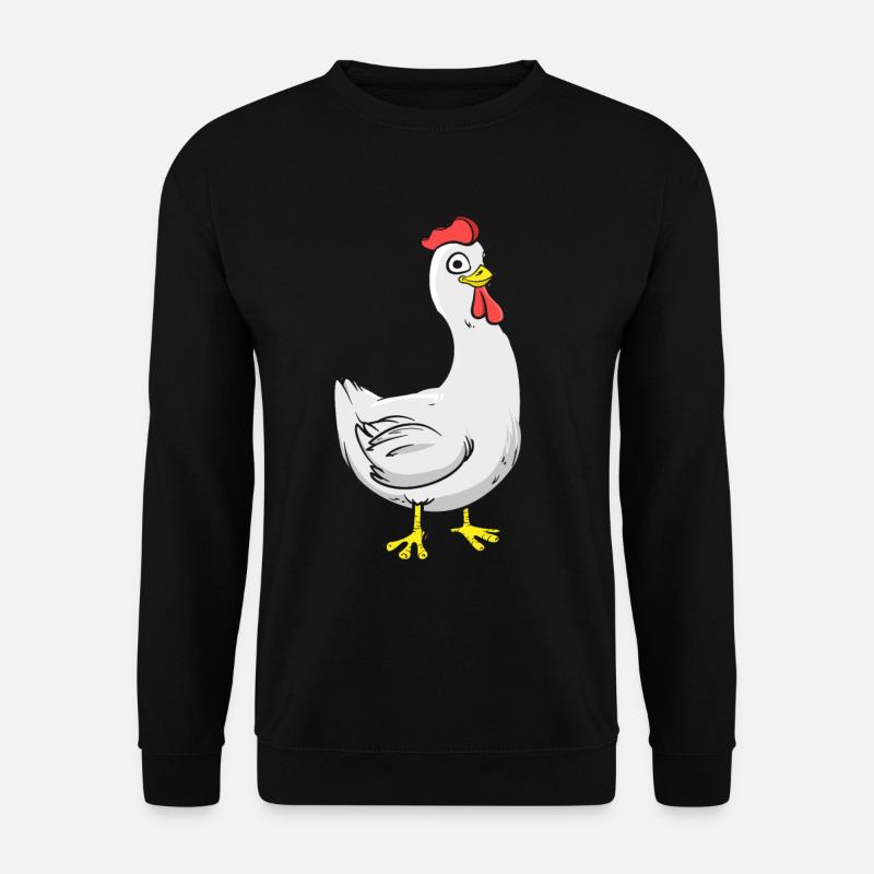 Hahn Huhn Hähnchen Hühnchen Küken - Unisex Pullover - Schwarz