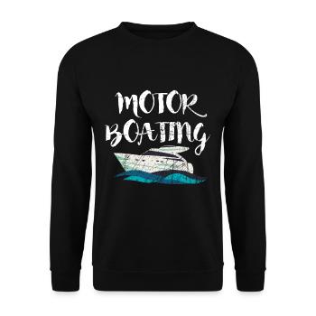Schiff Boot Segeln Bootsmann Marine - Unisex Pullover - Schwarz - Vorne - Alina (178cm) & Michal (187cm)