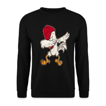 Poulet poulet poussin - Sweat-shirt Unisexe - noir - Devant - Alina (178cm) & Michal (187cm)
