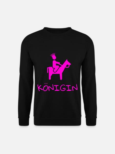 Junggesellenabschied Königin Reiter Pferd Geschenk - Unisex Pullover - Schwarz