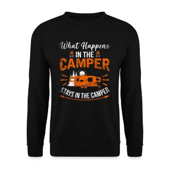 Cadeau aventure camping caravane - Sweat-shirt Unisexe - noir - Devant - Alina (178cm) & Michal (187cm)