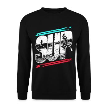 Stand Up Paddel - Unisex Pullover - Schwarz - Vorne - Alina (178cm) & Michal (187cm)