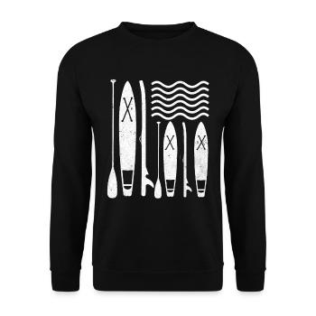Stand Up Paddel - Unisex Pullover - Schwarz - Vorne - Alina (178cm) & Michal (187cm)