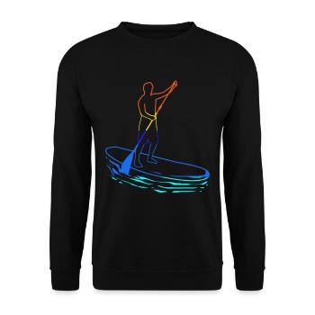 Stand Up Paddling SUP Paddle Paddle Paddle - Unisex Sweatshirt - black - Front - Alina (178cm) & Michal (187cm)