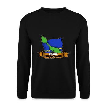 Curaçao Curacao Stolzes Land - Unisex Pullover - Schwarz - Vorne - Alina (178cm) & Michal (187cm)