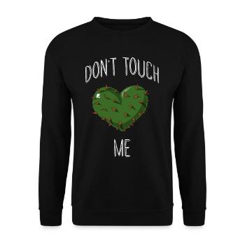 Dont touch me - Unisex Sweatshirt - black - Front - Alina (178cm) & Michal (187cm)