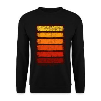 Trendy Abstrakt Design Muster Geometrisch Geschenk - Unisex Pullover - Schwarz - Vorne - Alina (178cm) & Michal (187cm)
