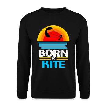 Kiteboard Kite Kiteboarding Gift Kitesurfer - Unisex Sweatshirt - black - Front - Alina (178cm) & Michal (187cm)