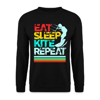 Kiteboard Kite kite-kite-cadeau kite-surf - Sweat-shirt Unisexe - noir - Devant - Alina (178cm) & Michal (187cm)