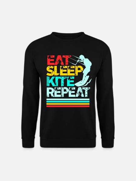 Kiteboard Kite Kiteboarding Geschenk Kitesurfer - Unisex Pullover - Schwarz