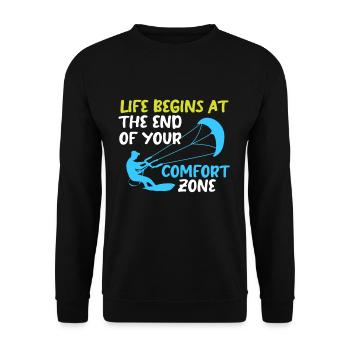 Kiteboard Kite kite-kite-cadeau kite-surf - Sweat-shirt Unisexe - noir - Devant - Alina (178cm) & Michal (187cm)