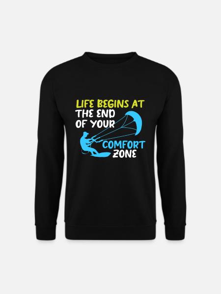 Kiteboard Kite Kiteboarding Gift Kitesurfer - Unisex Sweatshirt - black