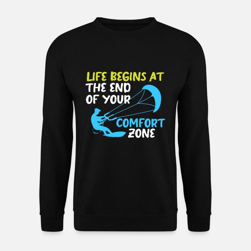 Kiteboard Kite Kiteboarding Gift Kitesurfer - Unisex Sweatshirt - black
