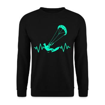 Kiteboard Kite kite-kite-cadeau kite-surf - Sweat-shirt Unisexe - noir - Devant - Alina (178cm) & Michal (187cm)