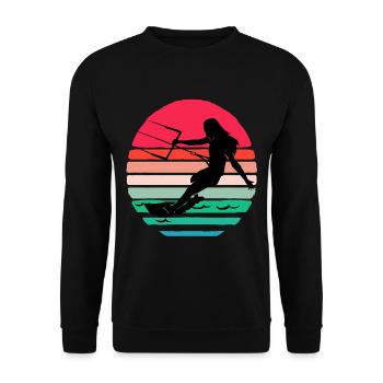 Kiteboard Kite kite-kite-cadeau kite-surf - Sweat-shirt Unisexe - noir - Devant - Alina (178cm) & Michal (187cm)