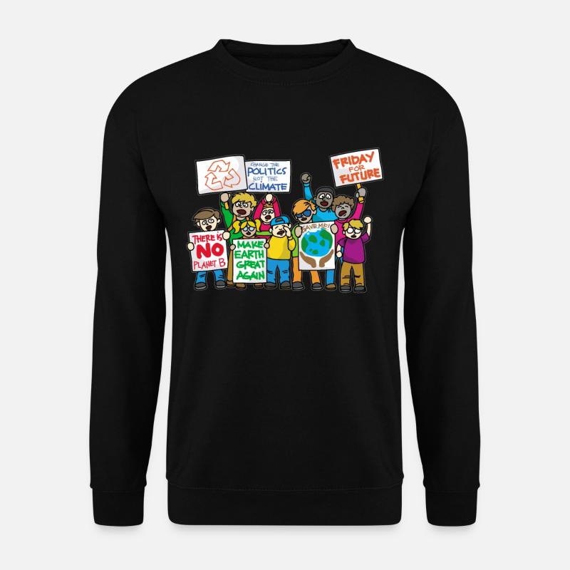 FRIDAY FOR FUTURE Umweltschutz Klimaschutz - Unisex Pullover - Schwarz