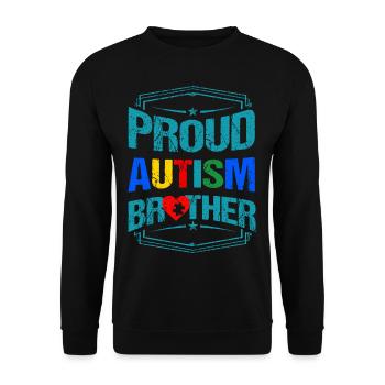 Journée mondiale de l'autisme Asperger frère enfant - Sweat-shirt Unisexe - noir - Devant - Alina (178cm) & Michal (187cm)