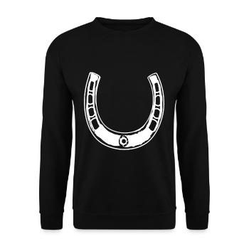 Horseshoe Horse Fool Rider Blacksmith Pony - Unisex Sweatshirt - black - Front - Alina (178cm) & Michal (187cm)