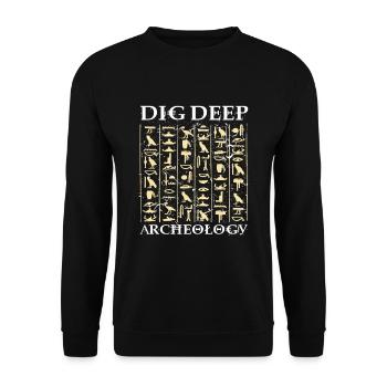 Icons archeology discovery gift - Unisex Sweatshirt - black - Front - Alina (178cm) & Michal (187cm)