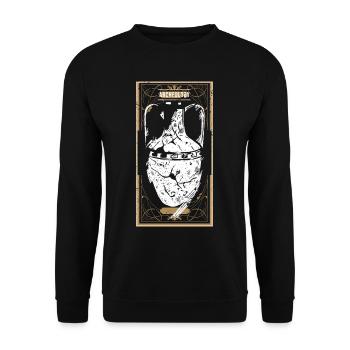 Glass archeology discovery gift - Unisex Sweatshirt - black - Front - Alina (178cm) & Michal (187cm)