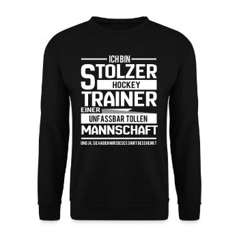 Entraîneur de hockey Cadeau d'entraîneur de hockey - Sweat-shirt Unisexe - noir - Devant - Alina (178cm) & Michal (187cm)