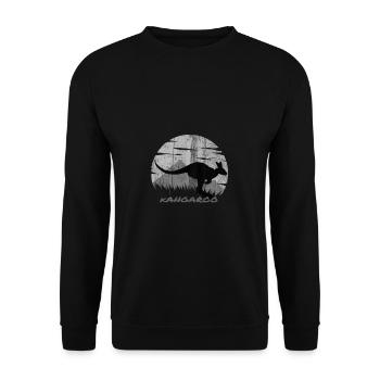 Känguru Australien - Unisex Pullover - Schwarz - Vorne - Alina (178cm) & Michal (187cm)