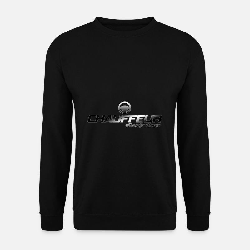 Chauffeur driver steering wheel - Unisex Sweatshirt - black