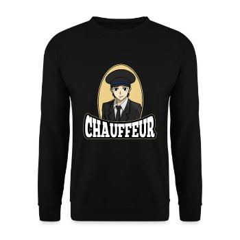 Chauffeur Driver Anime Manga - Unisex Sweatshirt - black - Front - Alina (178cm) & Michal (187cm)