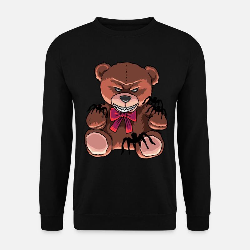 Horror Teddy Spinnen böse Bär satanisch - Unisex Pullover - Schwarz