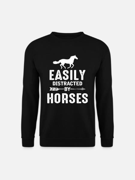 chevaux - Sweat-shirt Unisexe - noir