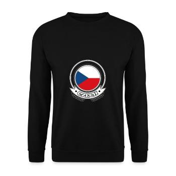 République tchèque Prague Europe UE Euro - Sweat-shirt Unisexe - noir - Devant - Alina (178cm) & Michal (187cm)