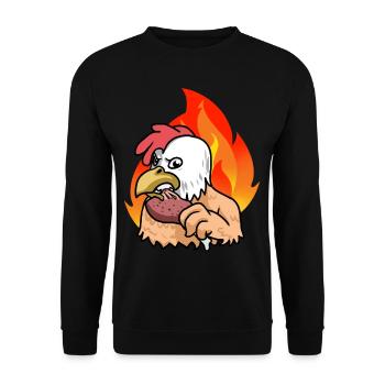 Poulets Grill Fast Food - Sweat-shirt Unisexe - noir - Devant - Alina (178cm) & Michal (187cm)