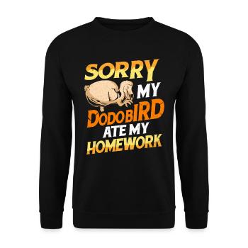 Dodo - Unisex Sweatshirt - black - Front - Alina (178cm) & Michal (187cm)