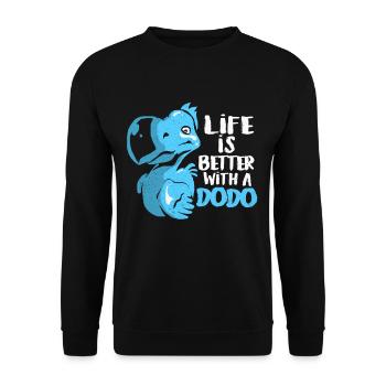 Dodo - Unisex Sweatshirt - black - Front - Alina (178cm) & Michal (187cm)