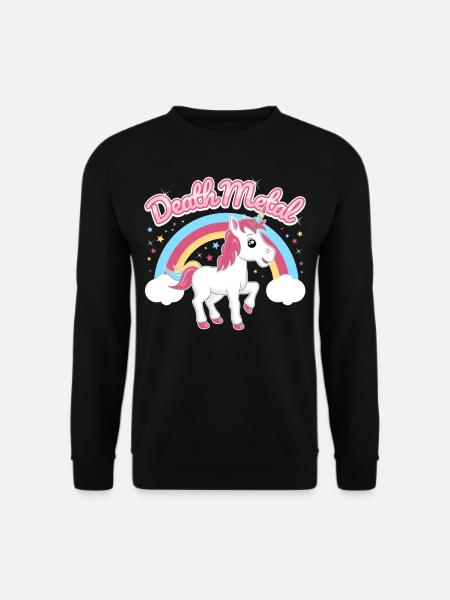 Death Metal Einhorn - Unisex Pullover - Schwarz