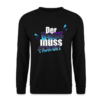 cool bass festival techno rave gift - Unisex Sweatshirt - black - Front - Alina (178cm) & Michal (187cm)