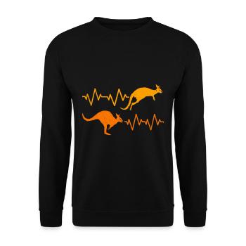 Kangaroo - Unisex Sweatshirt - black - Front - Alina (178cm) & Michal (187cm)