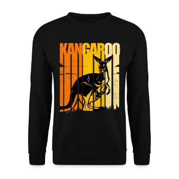 Kangaroo - Unisex Sweatshirt - black - Front - Alina (178cm) & Michal (187cm)