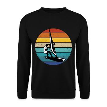 Planche à voile - Sweat-shirt Unisexe - noir - Devant - Alina (178cm) & Michal (187cm)