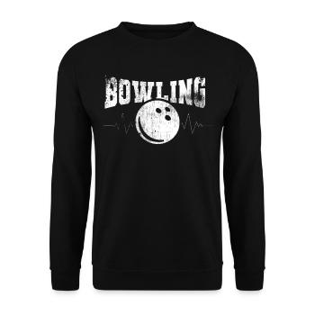 Bowling Bowling Sports Bowling - Unisex Sweatshirt - black - Front - Alina (178cm) & Michal (187cm)