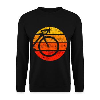 Retro Bike - Unisex Sweatshirt - black - Front - Alina (178cm) & Michal (187cm)