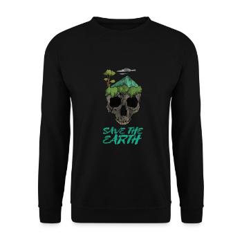 Earthday Earth and Conservation - Unisex Sweatshirt - black - Front - Alina (178cm) & Michal (187cm)