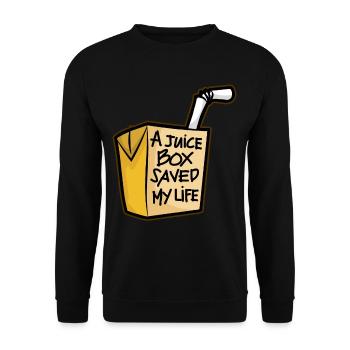 Saft Päckchen Trinkpäckchen Diabetes Diabetiker - Unisex Pullover - Schwarz - Vorne - Alina (178cm) & Michal (187cm)