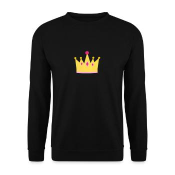 Crown for princesses - Unisex Sweatshirt - black - Front - Alina (178cm) & Michal (187cm)