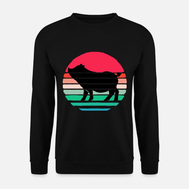 Schwein Sau Schweinchen Minischwein Ferkel Eber - Unisex Pullover - Schwarz