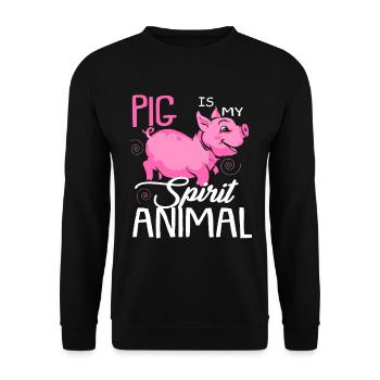 Pig Pig Pig Piglet Boar Boar - Unisex Sweatshirt - black - Front - Alina (178cm) & Michal (187cm)