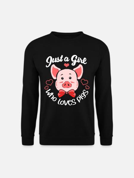 Schwein Sau Schweinchen Minischwein Ferkel Eber - Unisex sweater - sort