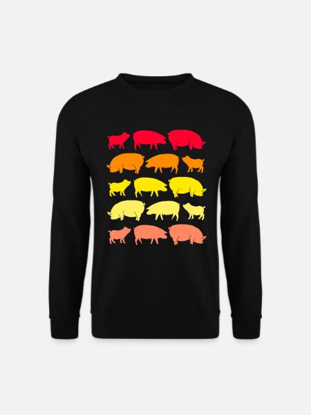 Schwein Sau Schweinchen Minischwein Ferkel Eber - Unisex Pullover - Schwarz