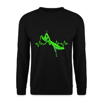 Praying Mantis Entomology Insect Zoology Saying - Unisex Sweatshirt - black - Front - Alina (178cm) & Michal (187cm)